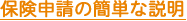 保険申請の簡単な説明